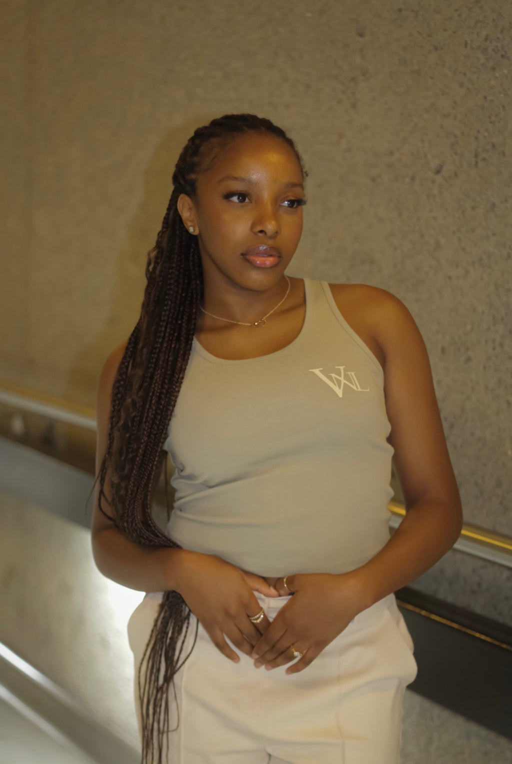 REPRESENT THE VISION TANK-TOP [KHAKI]