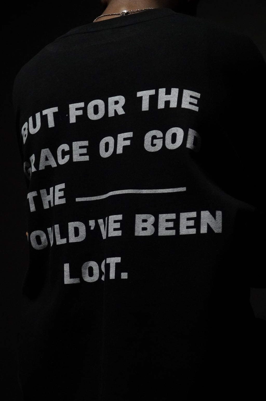 “BUT FOR THE GRACE” LONG SLEEVE T-SHIRT [BLACK]