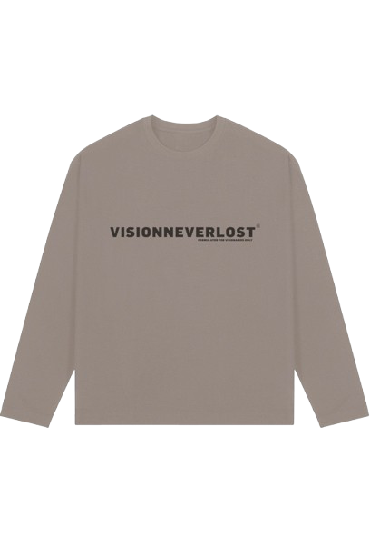 “BUT FOR THE GRACE” LONG SLEEVE T-SHIRT [TAUPE]