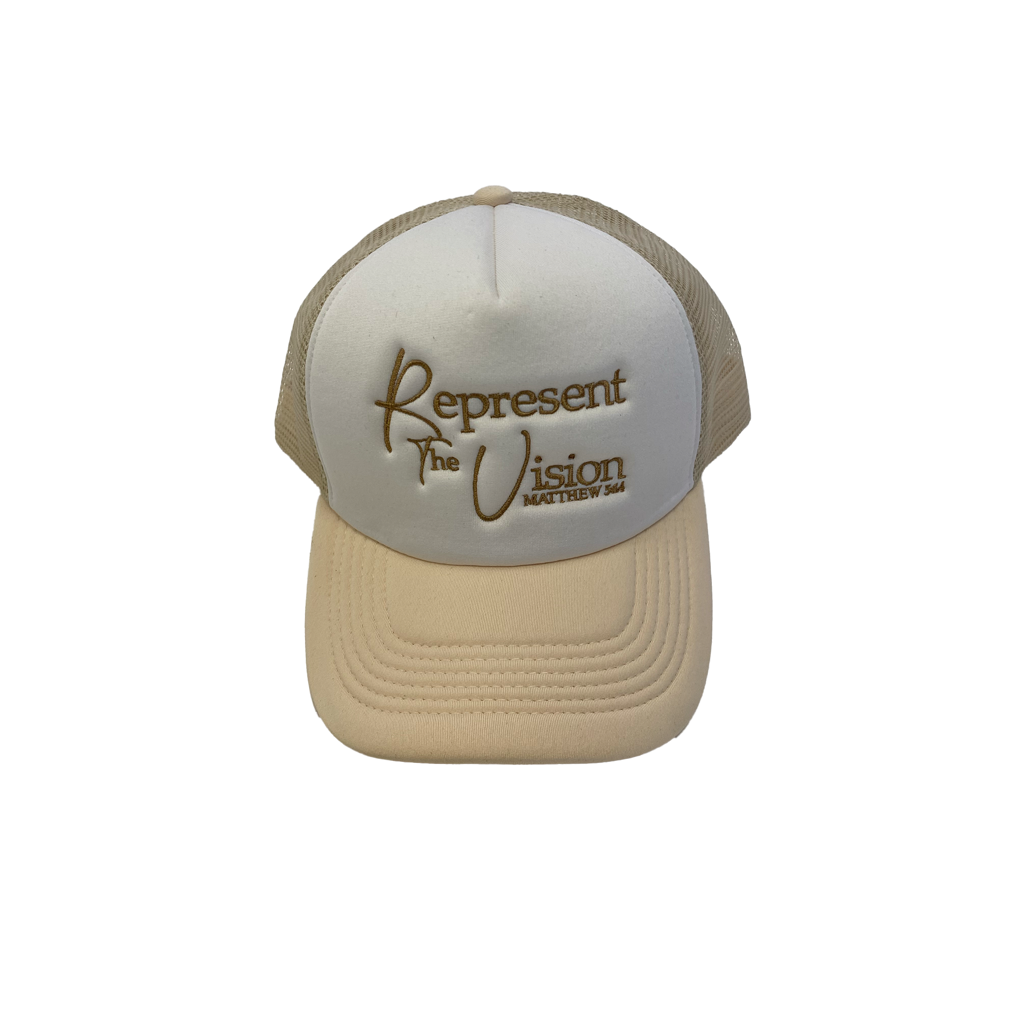 REP THE VISION TRUCKER CAP [BEIGE]