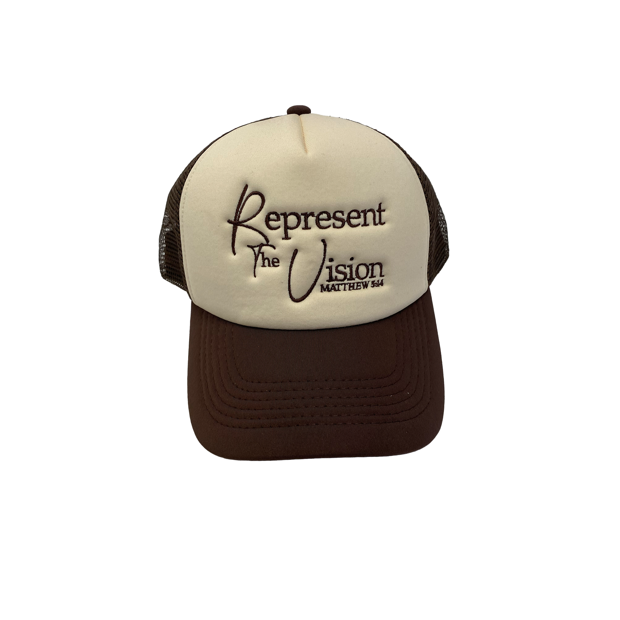 REP THE VISION TRUCKER CAP [CREAM/MOCHA]